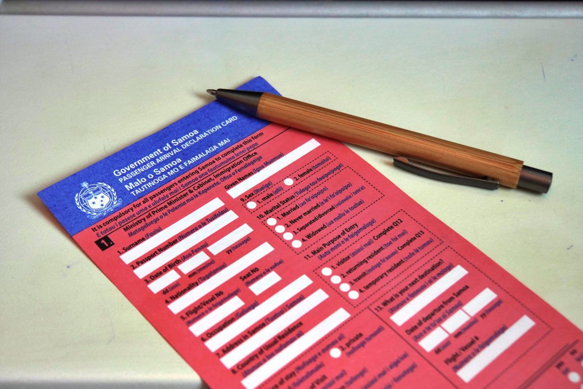 Samoa Passenger Arrival Card: What You Need to Know